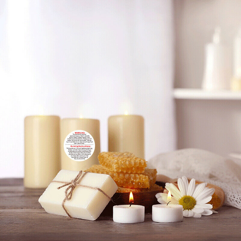 500pcs/roll Candle Warning Label Candle Jar Container Stickers Waterproof.l8