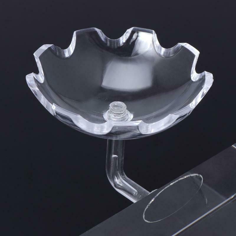 Fish Tank Feeder Aquarium Shrimp Acrylic Feeding Bowl Floating Clear With Sucker
