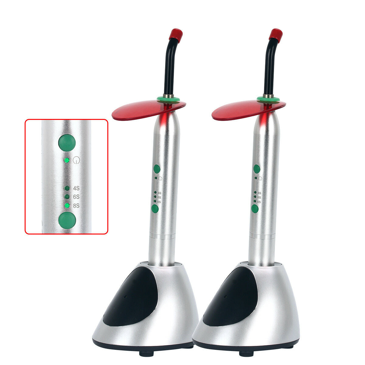 2X Dental Cordless Wireless LED Curing Light Lamp YS-C High Power 2700mw/c㎡