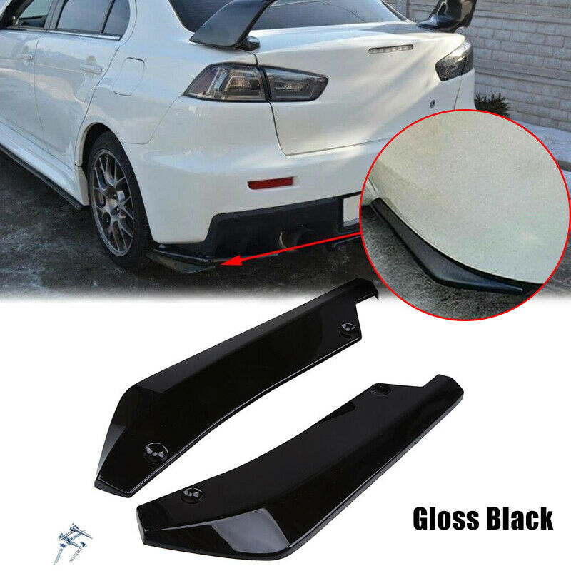 2X Car Bumper Spoiler Rear Lip Canard Diffuser Anti Scratch Wrap Angle Splitters
