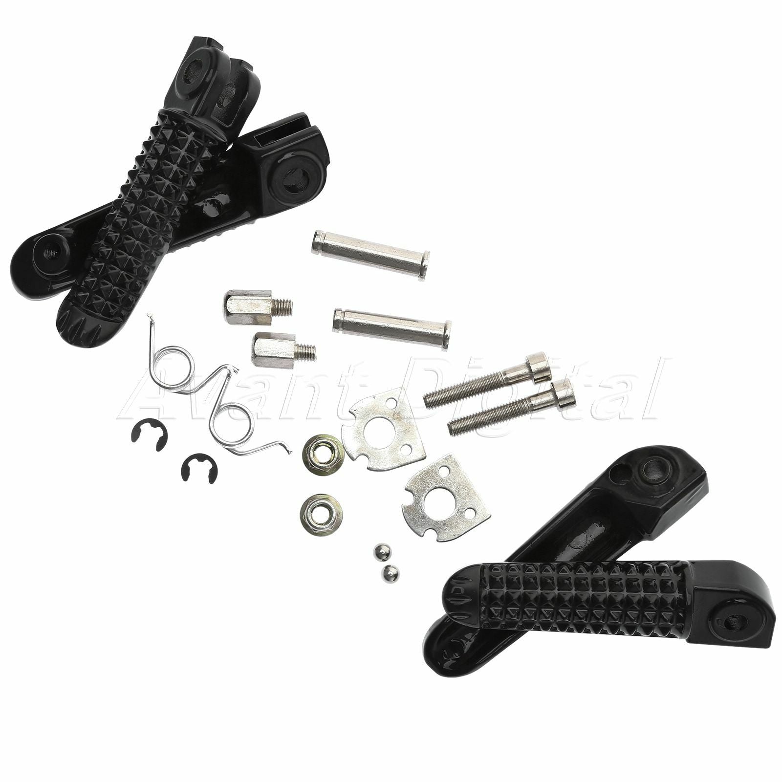 Front Rear Footrests Foot Pegs For Yamaha YZF R1 2002-2012 YZF R6 2003-2011