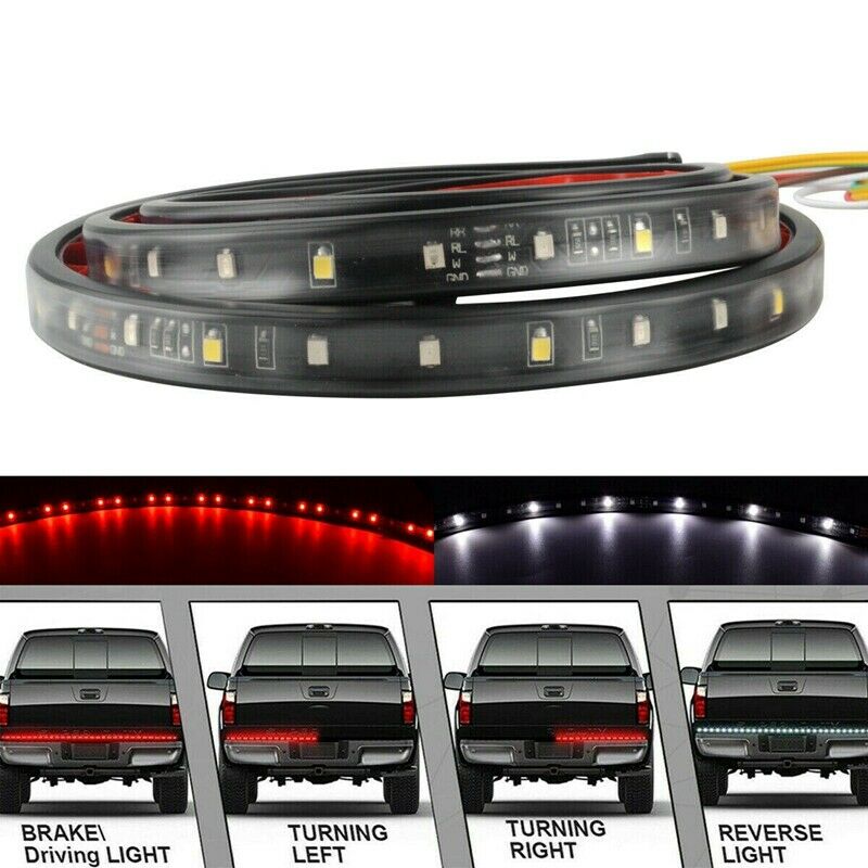 60 Inch Triple Row Truck Tailgate Led Strip Light Bar with Reverse Brake Turn I3