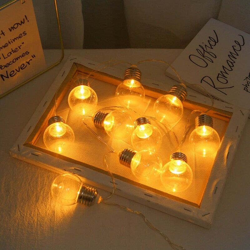 10 LED Fairy Lights 1.5M, Warm White Ball Fairy Lights, Battery, Waterproof K5N7