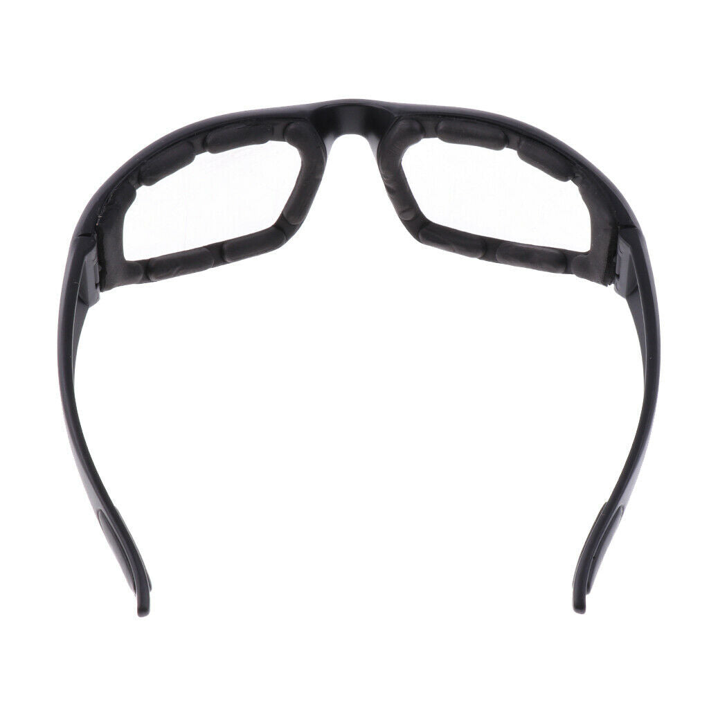 3 Pairs Padded Motorcycle Goggles Riding Glasses with Clear, Smoke, and Yellow