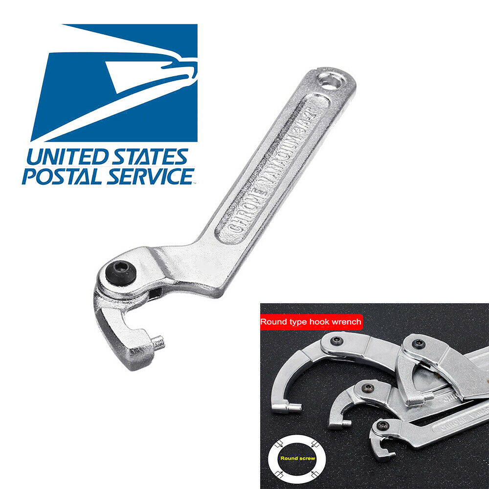 7" Adjustable Hook Wrench C Clamp Spanner Tool 19-51mm Motorcycle Suspension