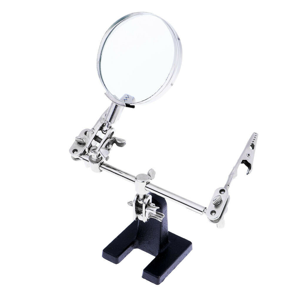 Helping 3RD Hand Magnifier Soldering Stand Clamp Holder Alligator Clip Tool