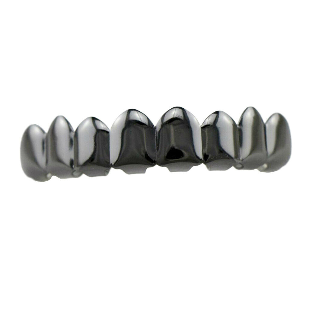 6x Hiphop 8 Top / Bottom Teeth Grill  Mouth Tooth Caps Party Jewellery