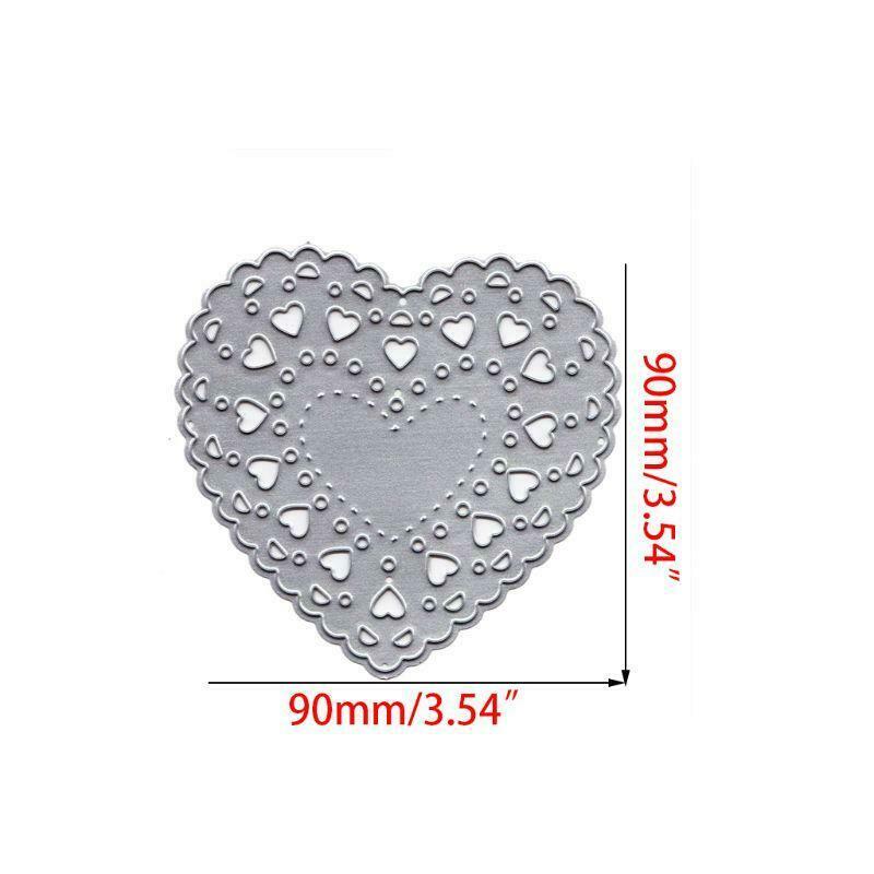 Heart Shape Metal Cutting Dies Stencil Scrapbooking DIY Album Stamp Paper Card
