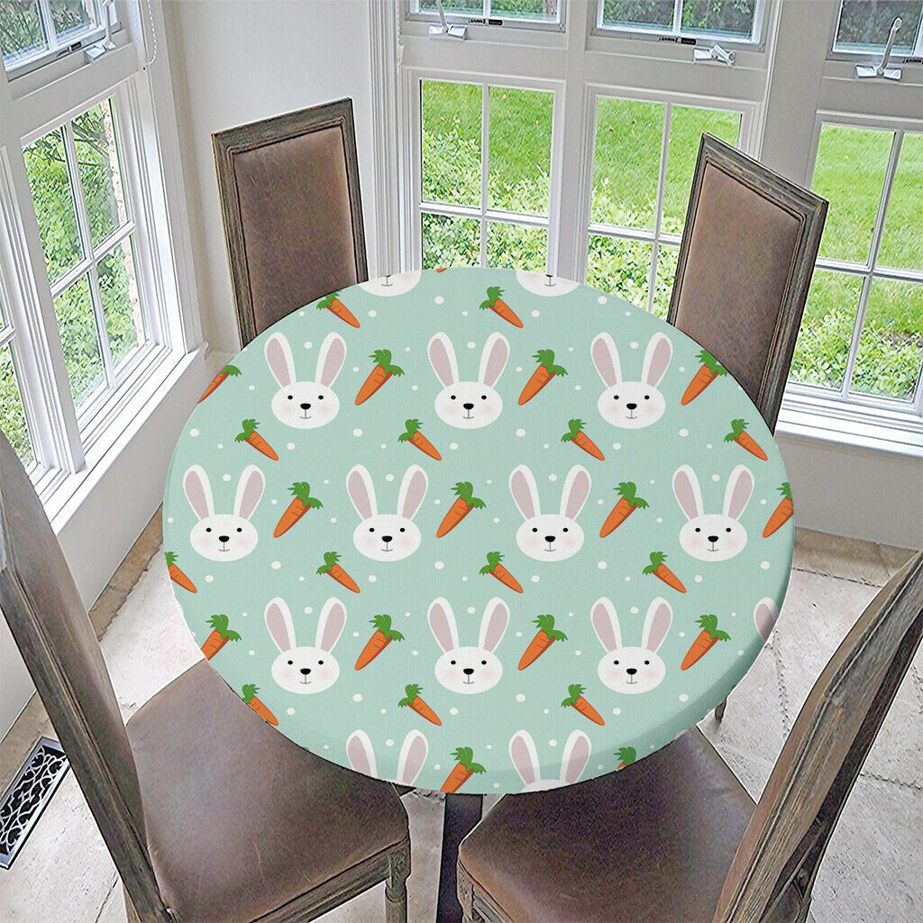 Vinyl Tablecloth Round Table Cover Cloth Party 48'' 60'' H - 120cm (48 Inch)