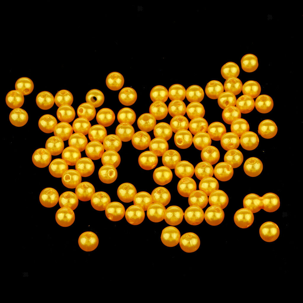 60 Pieces Carp Lure Fishing Beads Round Floating Fishing Beads Golden