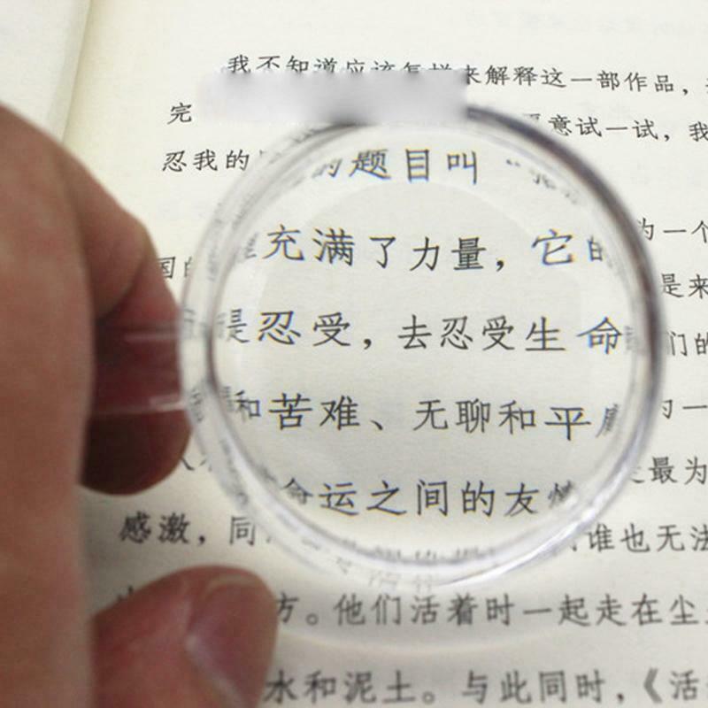 Plastic Handheld Magnifier 3X-5X Magnifier Mini Pocket Magnifying Glass for Read