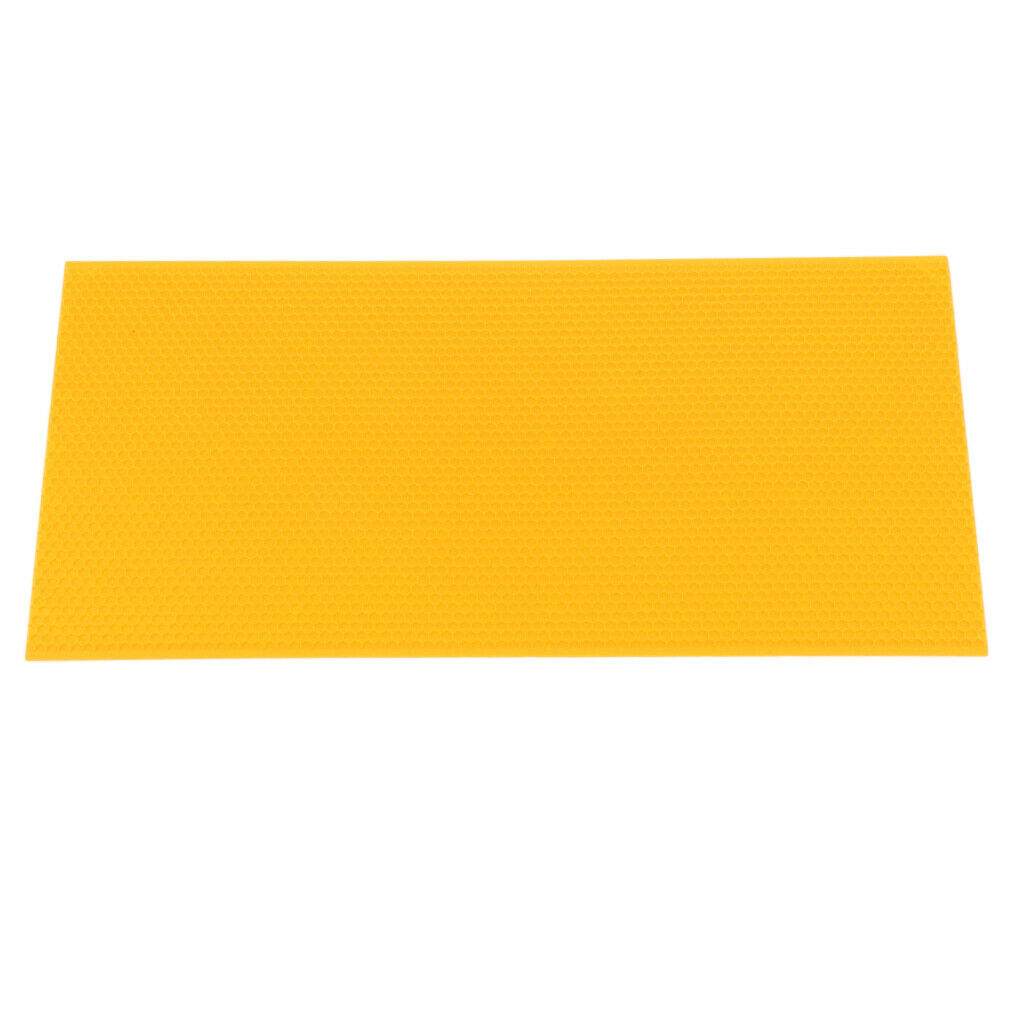 10Pieces Pure Beeswax Foundation Sheets Comb Fundation Sheet 16.7*9inch Yellow