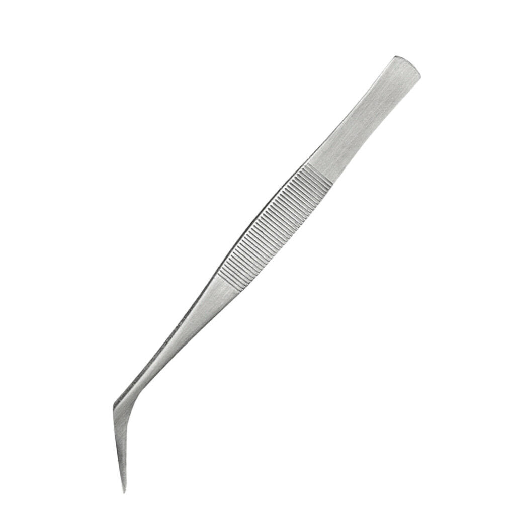 Steel Eyelash Extension Tweezer Curved Pincet Vetus Make-up Tools Sliver