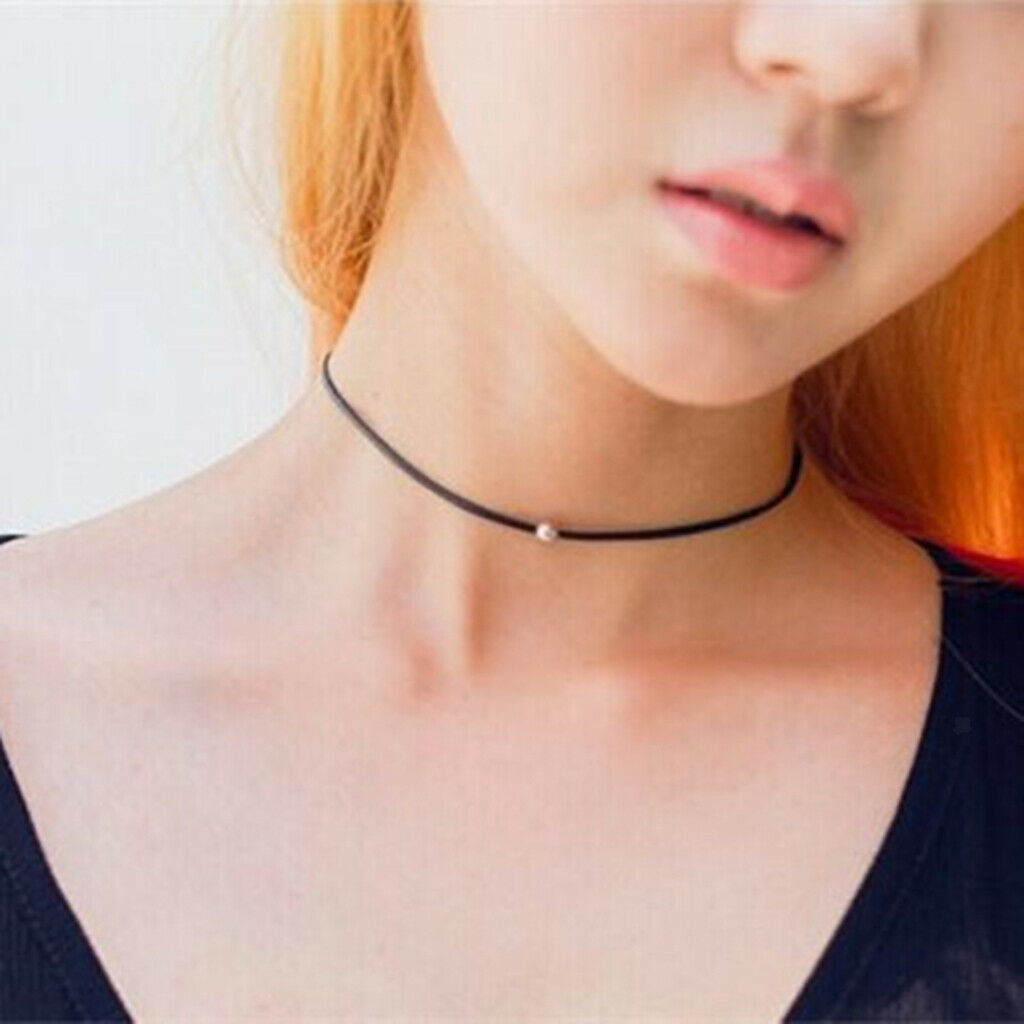 1 Necklace Collar Black Velvet Choker Jewelry Pendant Fancy Women Accessory