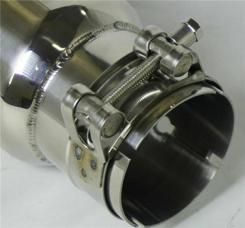 1PC 63MM In-80MM Out Universal Car Exhaust Pipe Muffler Stainless Steel material