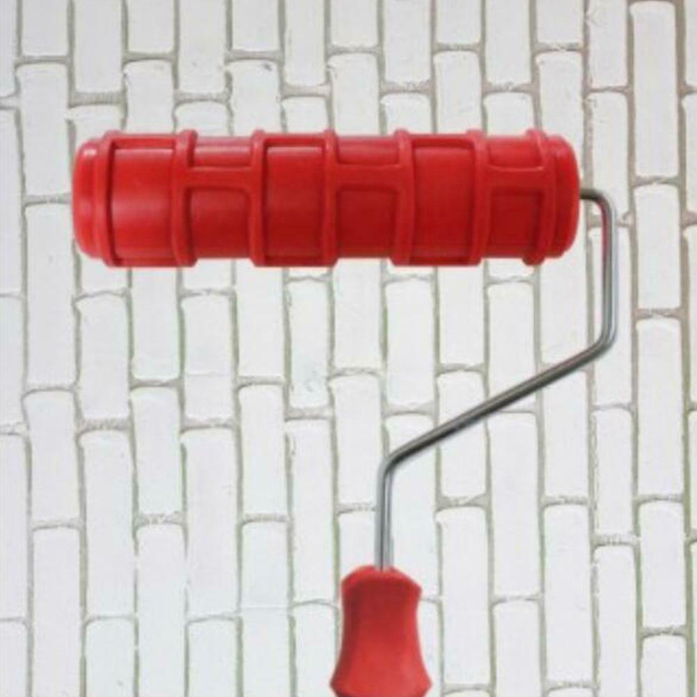 7inch Tree Pattern Embossing Cylinder Art Wall Painting Roller Brush Sleeve @