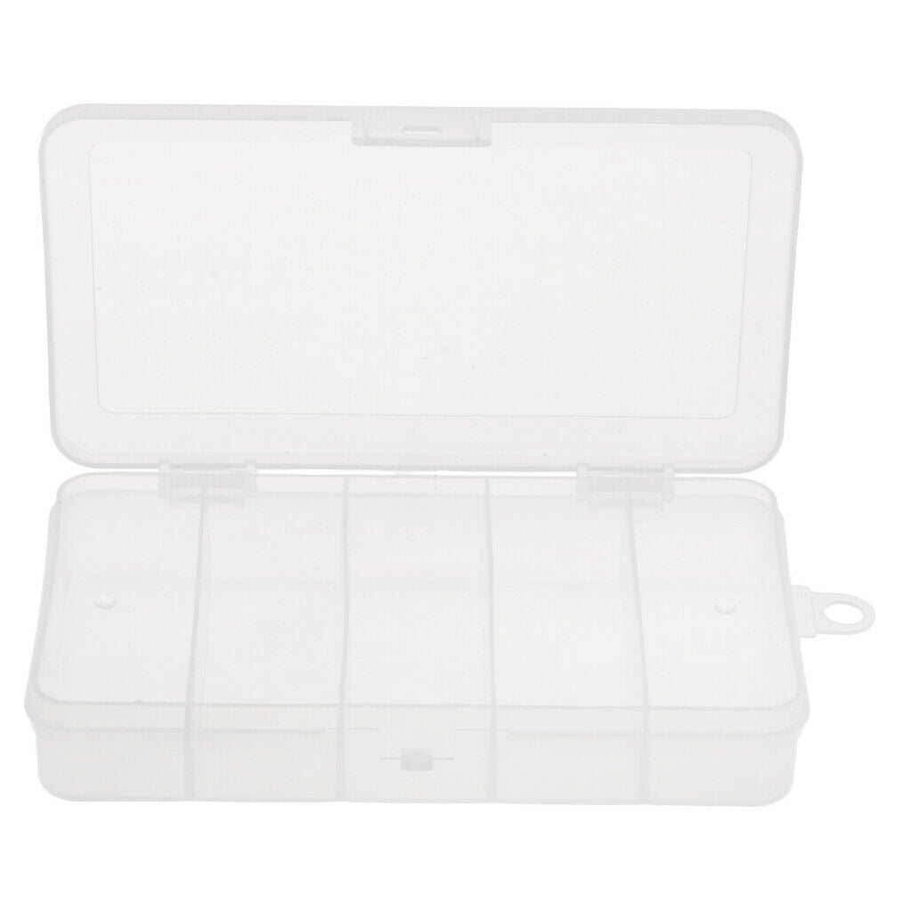 Small Double Side 5 Compartment Fishing Tackle Box Bait Hook Storage Case