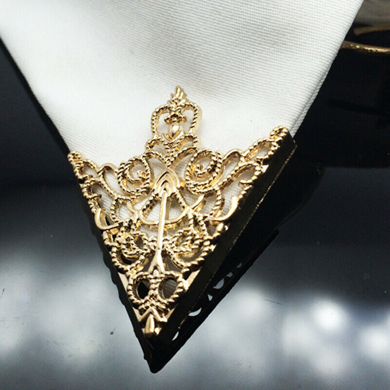 Fashion Hollow Triangle Blouse Shirt Collar Pin