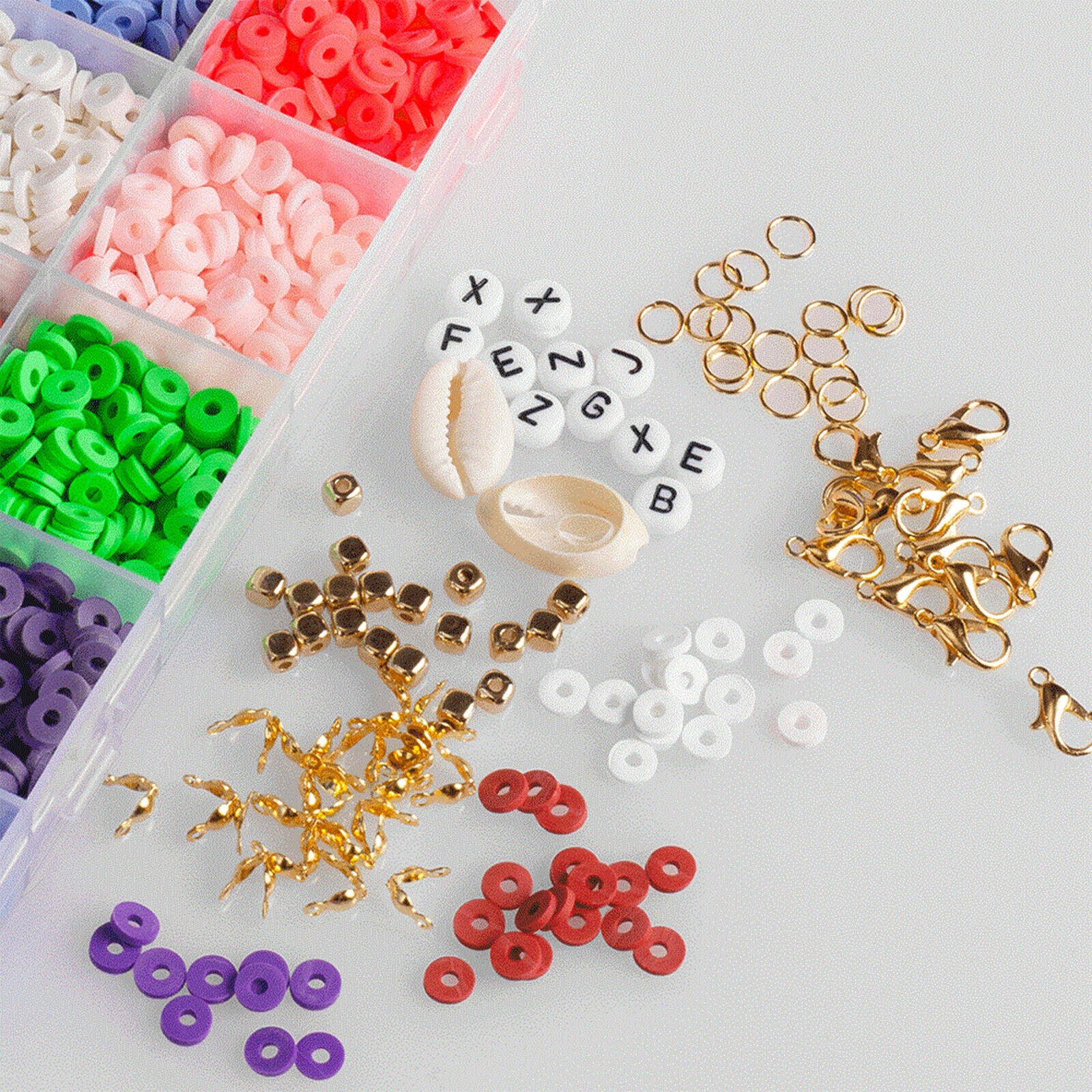 20 Colors 6mm Clay Heishi Beads Round Beads Loose Spacer Beads DIY Craft