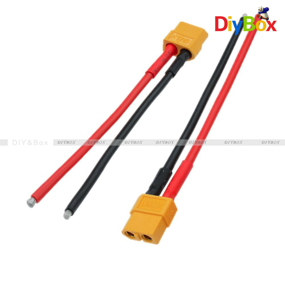 14AWG XT60 Female Connector W/ Housing Silicon Wire Cable  10CM / 100mm