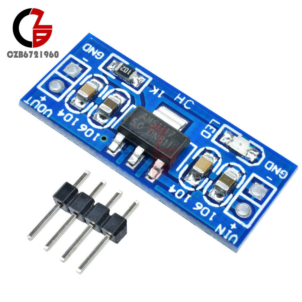 10PCS AMS1117-5.0V Input 6.0V-12V/ Output 5V Power Supply Module AMS1117-5.0