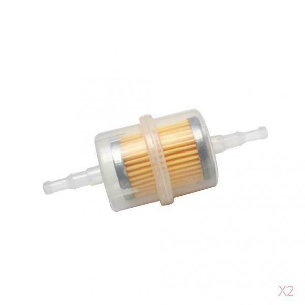 2x 6mm / 8mm Motorcycle Fuel Filter with Plastic Material