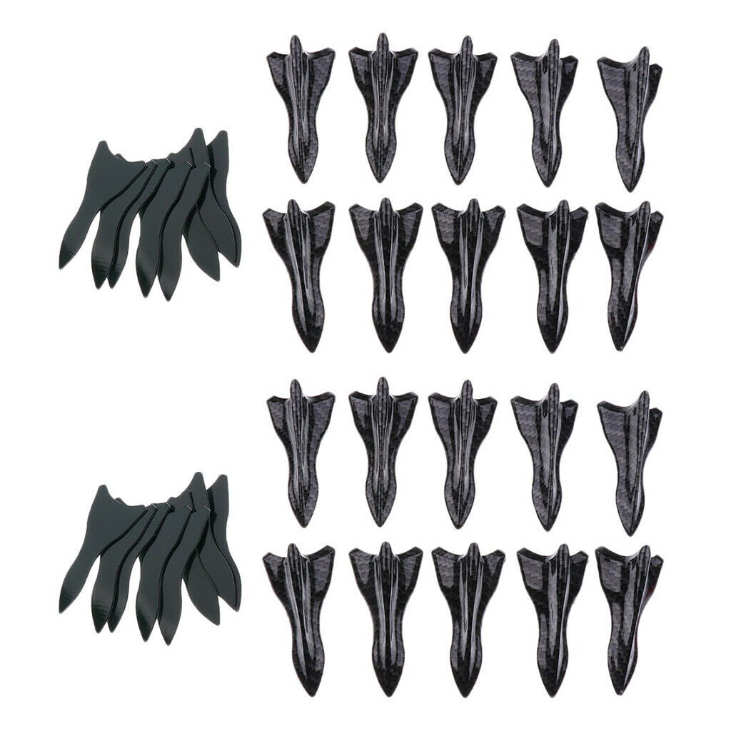 20PCS Black Shark  Decorative Carbon Pattern Kit for Spoiler Roof Wing