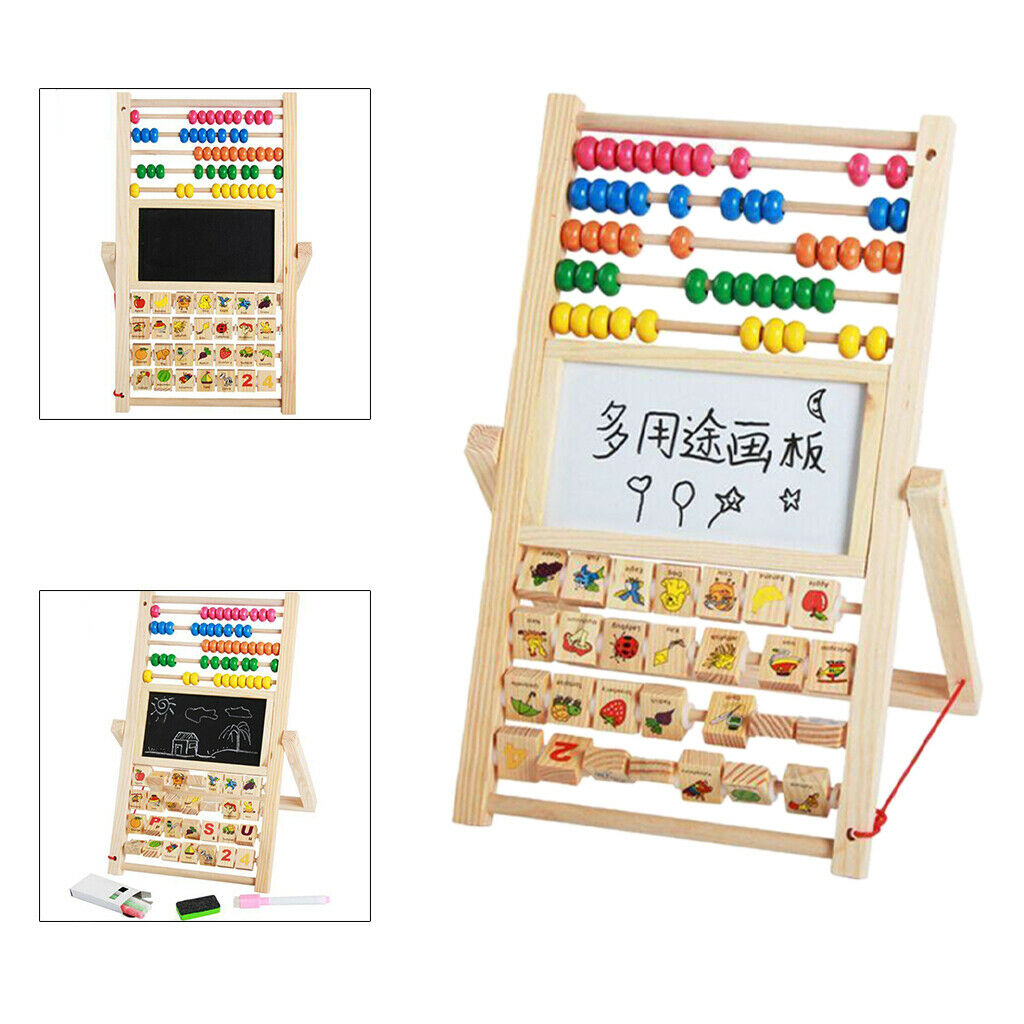 Abacus Learning Kids Drawing Board Blackboard Counting Educational Art Toys