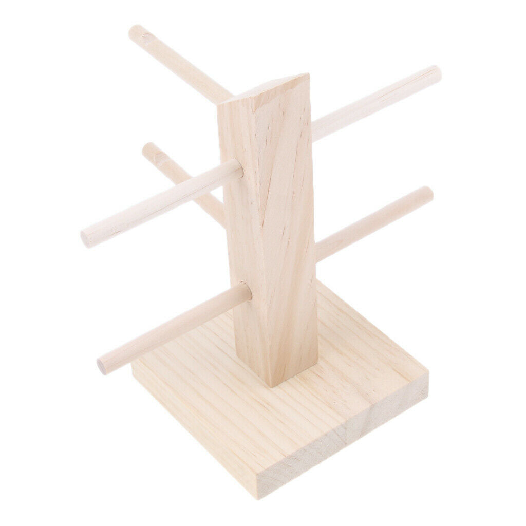 Wood Sunglasses Eyeglass Rack Display Stand Holder Single Line for 2 Pairs