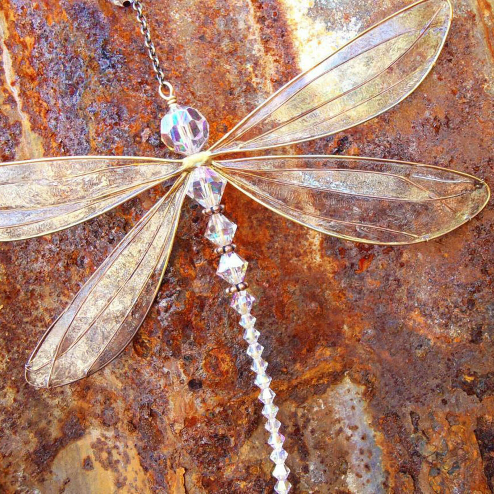 Suncatcher Windchime Curtain Dragonfly Window Hanging Mobile Feng Shui