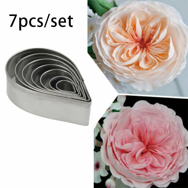 7PCS Flower Heart Shape Mold Mousse Ring Mold Stainless Steel Cake Cutter.l8