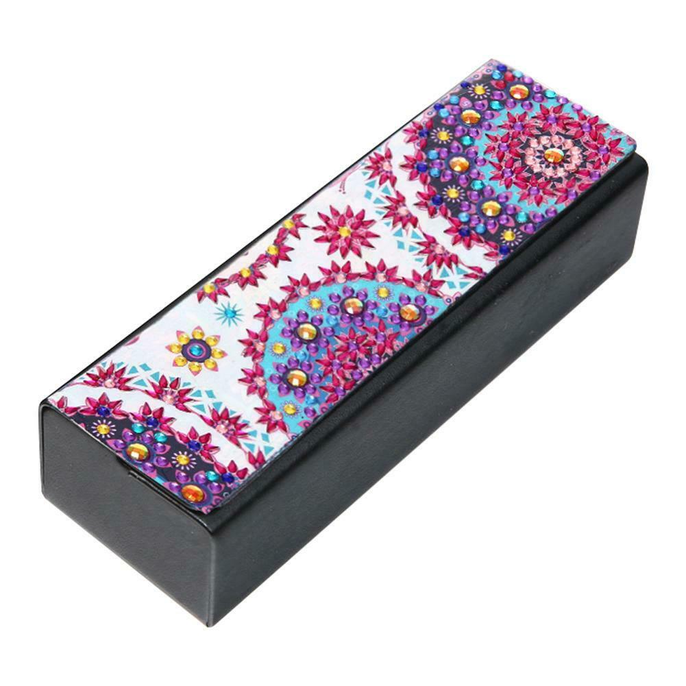 DIY Diamond Painting Eye Glasses Storage Box Travel Leather Sunglasses Case @