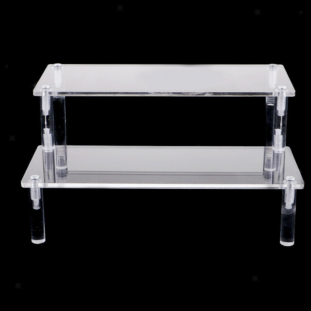 2-Layer Acrylic Perfume Action Figures Toys Display Stand Shelf DIY Assembly