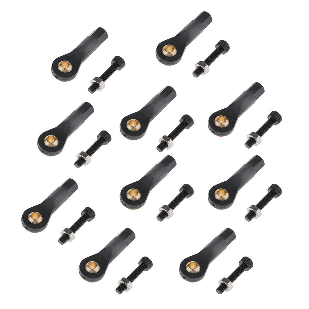 Nylon Link Rod End Ball Joints for 1/10 RC Car Crawler Buggy (Pack of 20pcs)