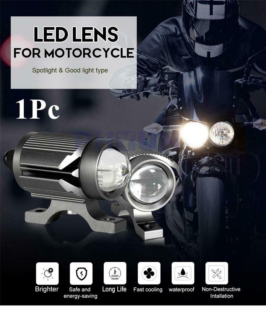 Universal L29 Headlight Bulbs With Projector Lens LED Fog Lights Motorcycle Car
