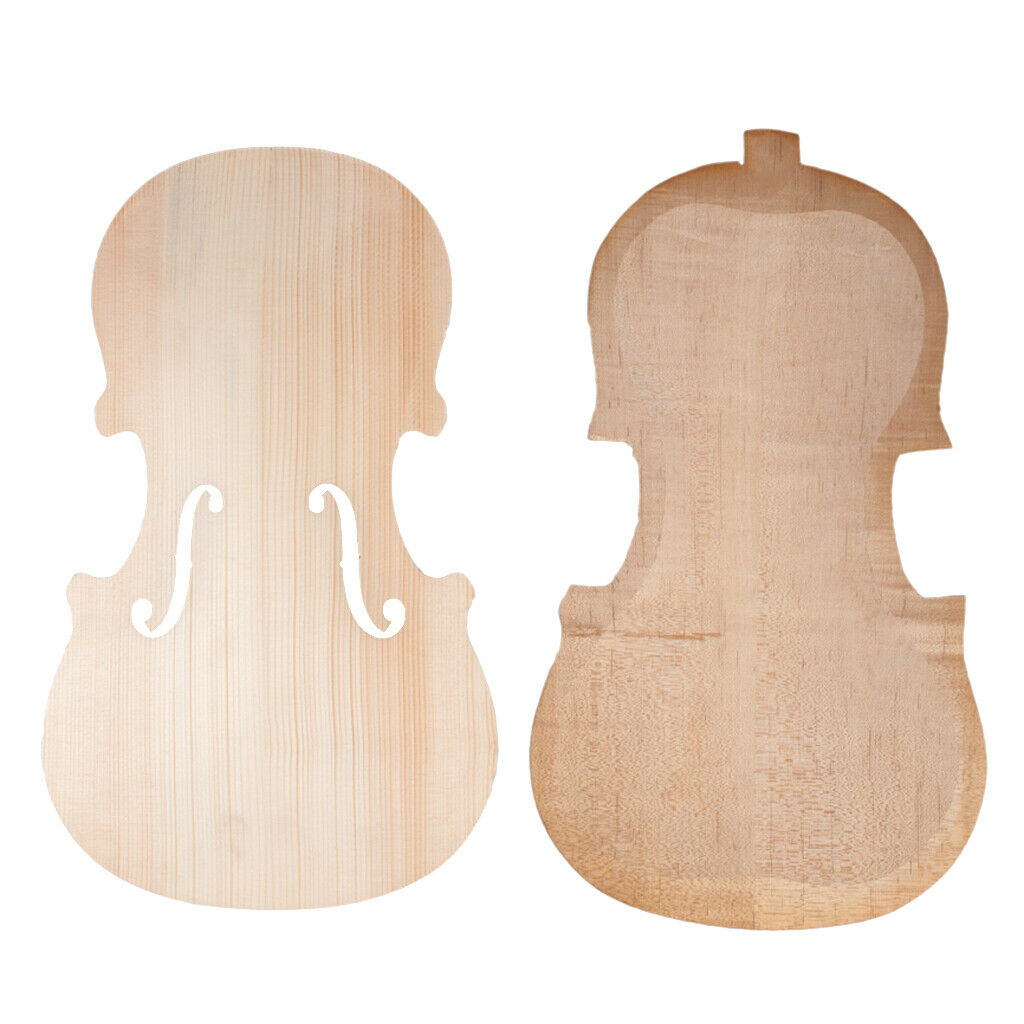 Handmade 4/4 Violin Top Panel with Back Panel for Violinist Luthier DIY