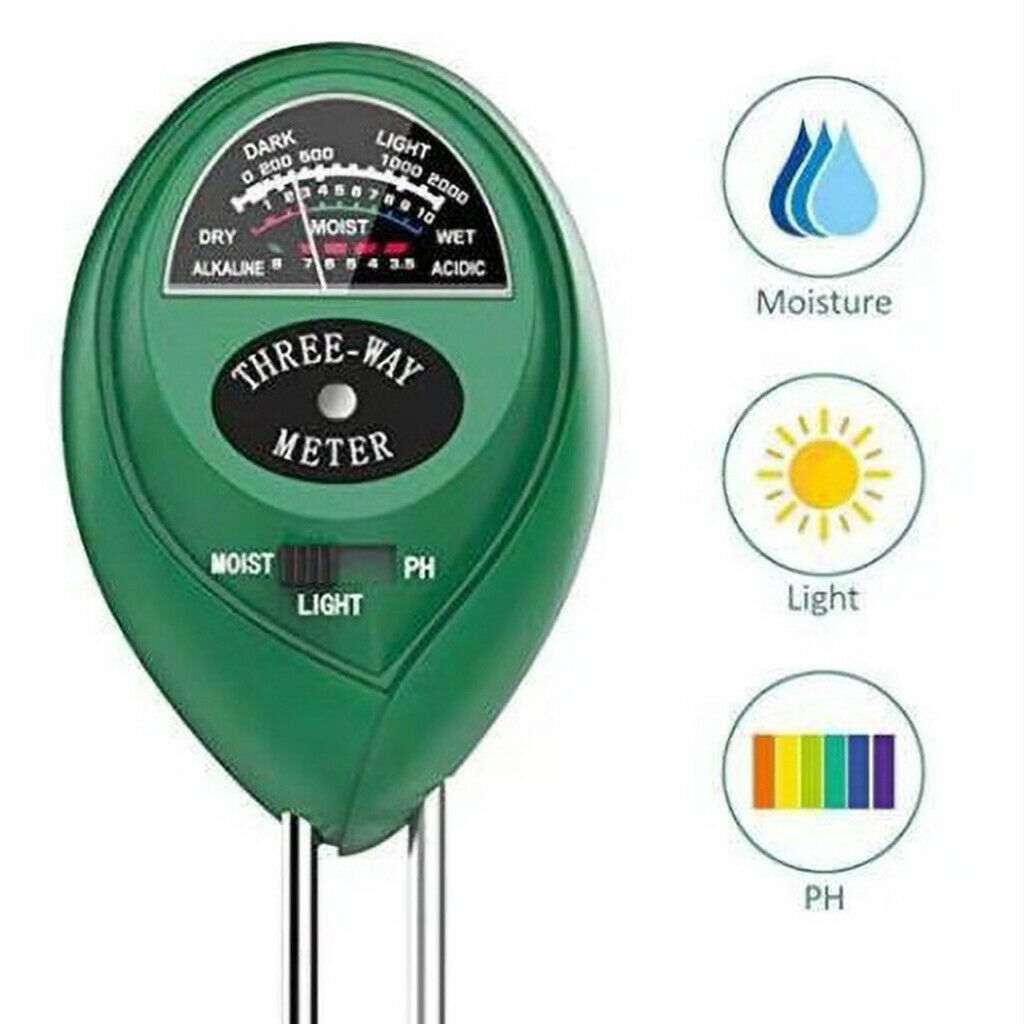 3 in 1 PH Tester Soil Water Moisture Light Test Meter Garden Plant Care Tool