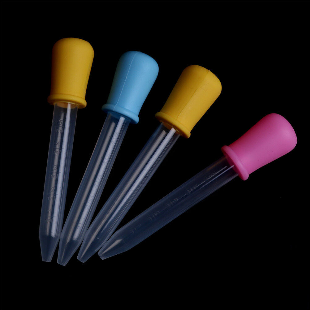 2Pcs Newborn Baby Plastic Silicone Feeding Medicine Dropper Spoon Burette.l8