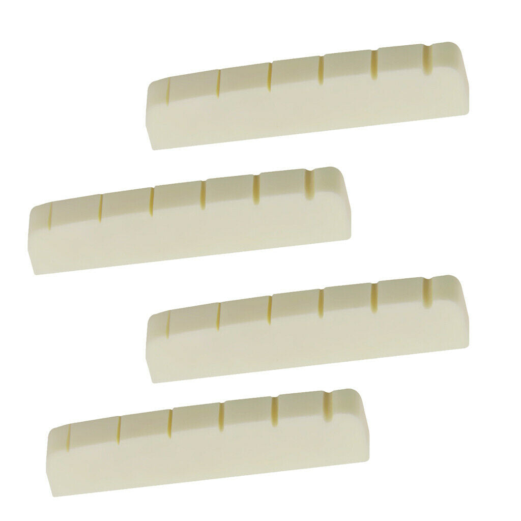 Pack of 4 43mm Bridge Buffalo Bone Nut for Guitar Bass Instrumental Accs