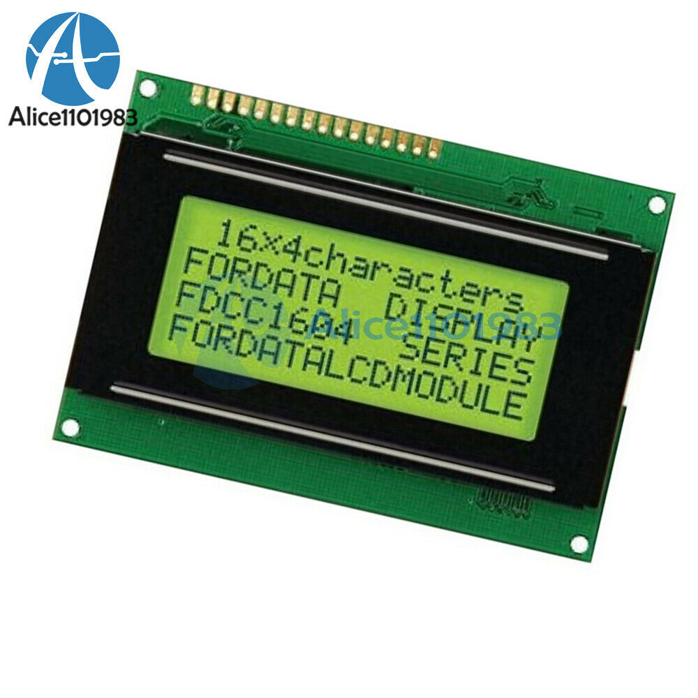 2PCS 5V LCD 16x4 1604 Character LCD Display Module LCM Yellow Blacklight Arduino