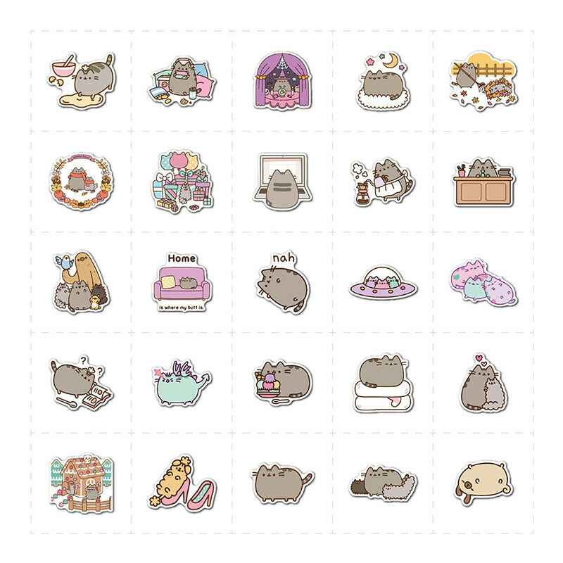 100PCS Series Cat Stickers Decoration Korea Style DIY Seamless Computer SticFCA
