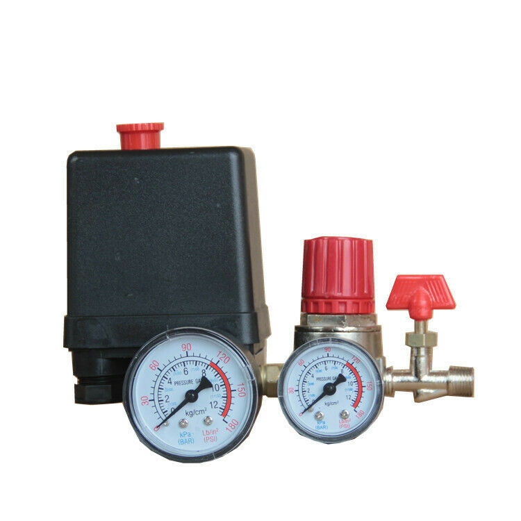 120 Air Compressor Pressure Control Switch Relief Regulator Pump Gauge Manifold