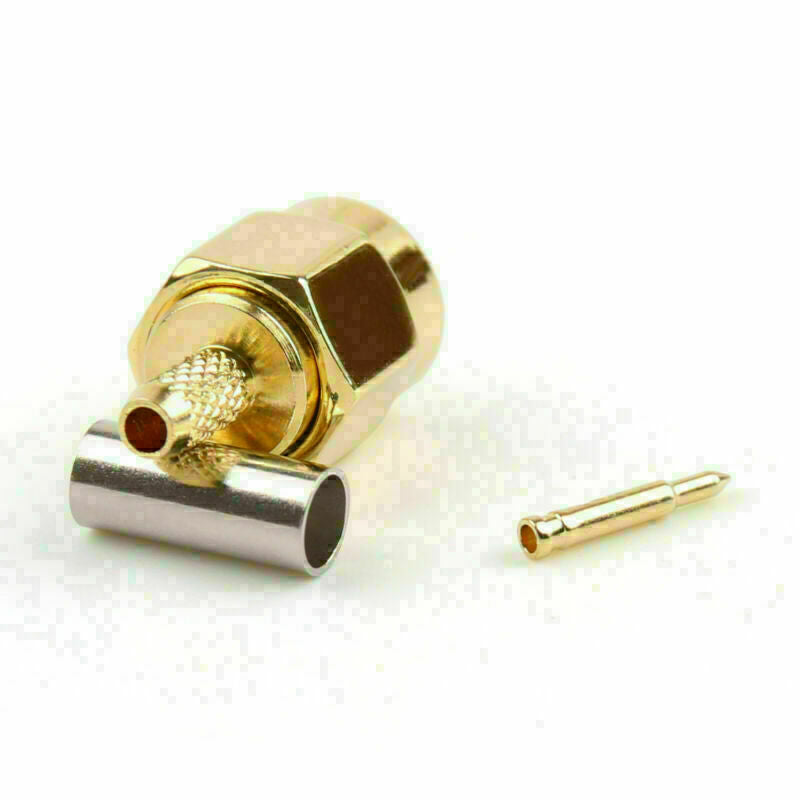 10Pcs Connector SMA Male Crimp RG174 RG316 LMR100 Cable StraightCN