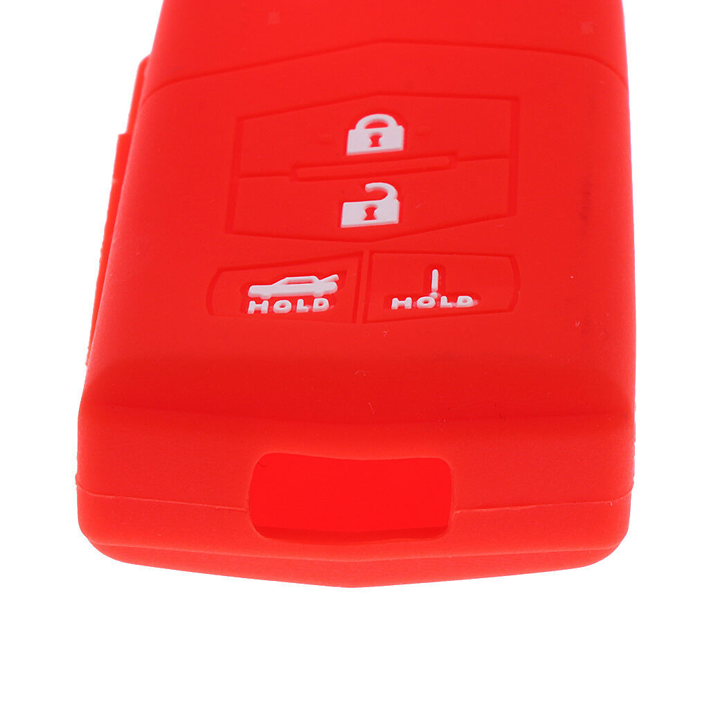 Replacement Car 4 Button Key Silicone Shell Case Cover For Mazda Red