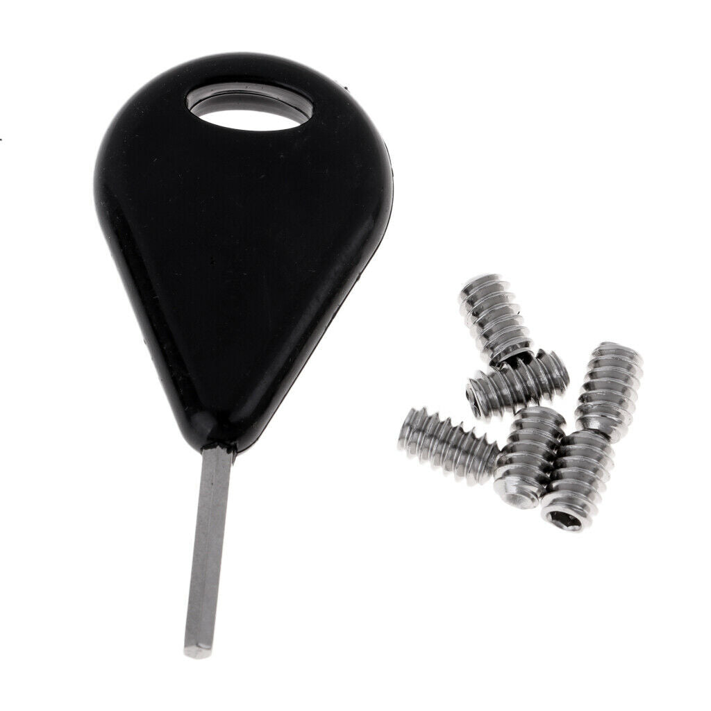 Surfing Surf Fin Hex Key & Grub Screw & Legrope Deck Leash Plug for