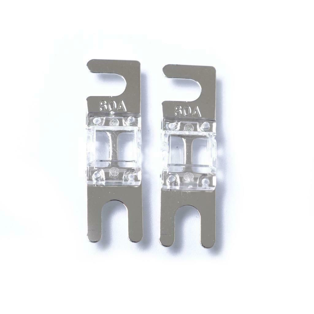 10 Pieces 80A+60A Mini ANL Bolt Fork Fuse Kit Car Audio Circuit Breaker