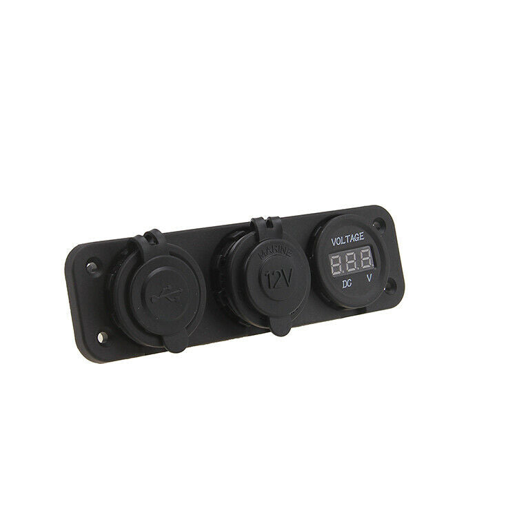 Universal Motorcycle Hone Power Supply Dual USB Charger Port Socket Waterproof