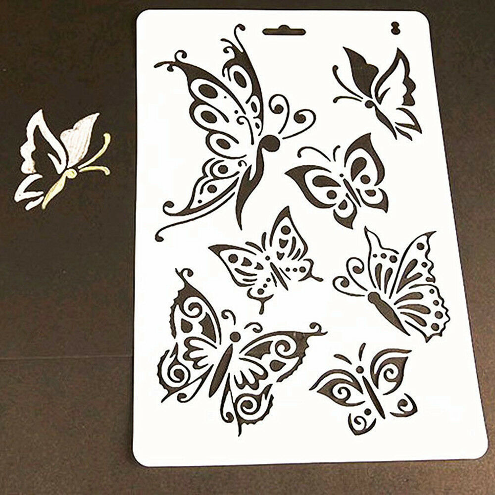 Butterfly Template Stencils DIY Scrapbooking Stamps Album Craft Painting Tool