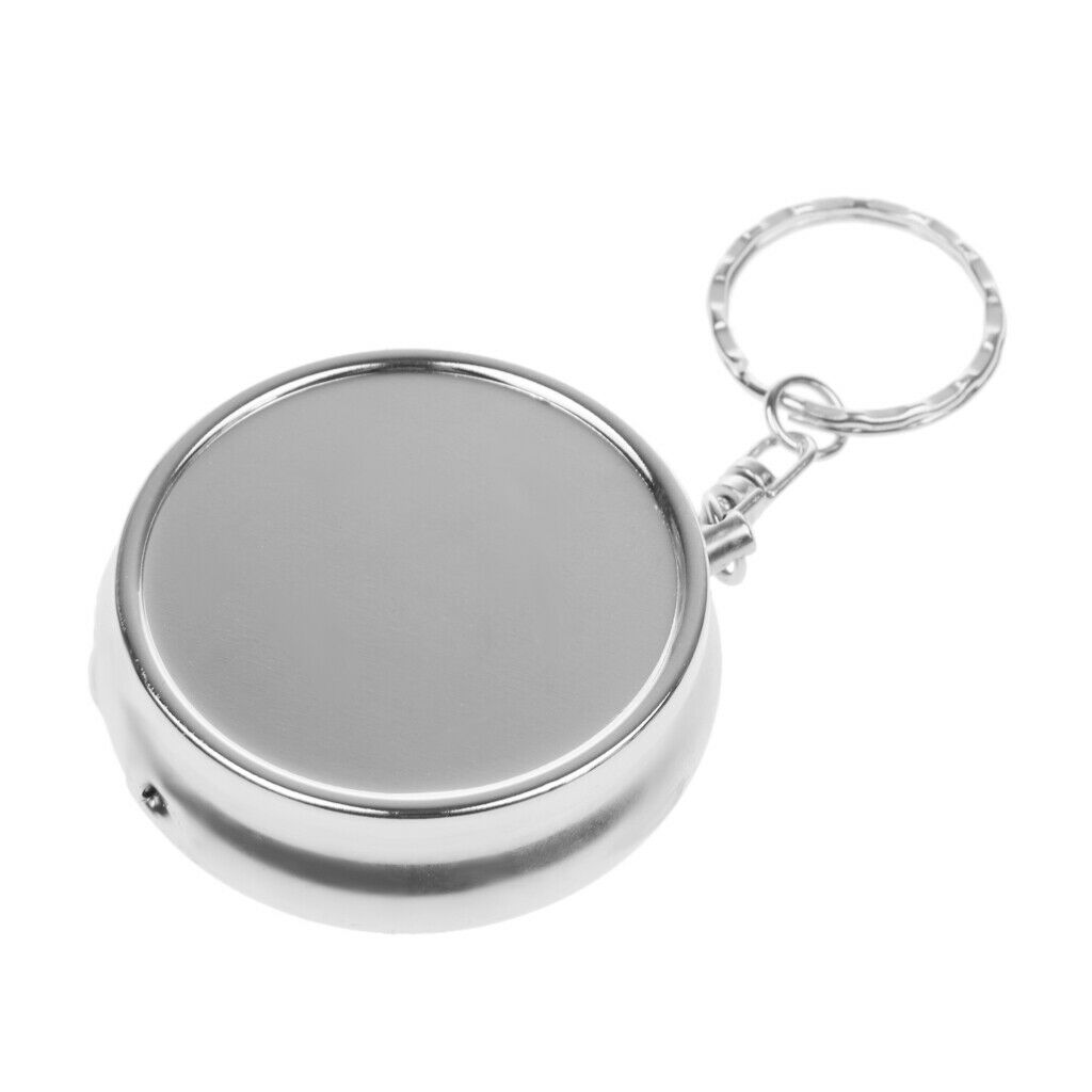 Portable Ashtray, Small Round Metal Ash Tray - Compact Size Easy to Carry, Smell