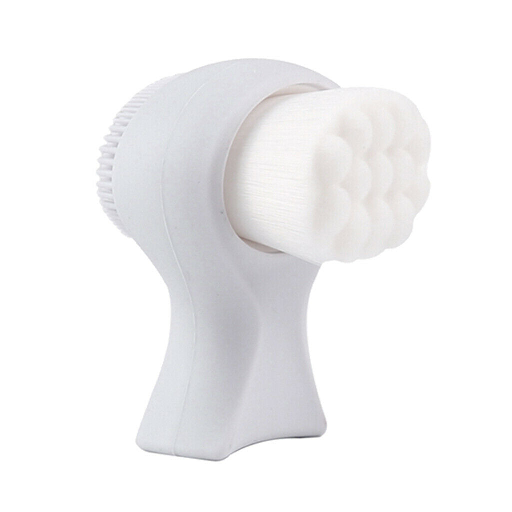 Handheld Double-sided Face Cleansing Brush Silicone Deep Cleaning Brush